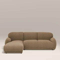 Cloud Left Hand 3 Seater Chaise Sofa | Speckled Cappuccino Boucle