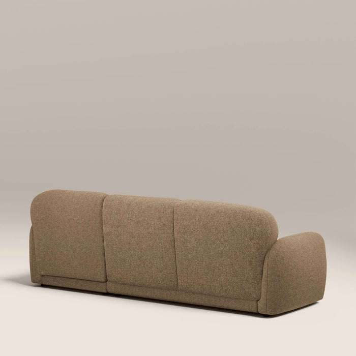 Cloud Right Hand 3 Seater Chaise Sofa Speckled Cappuccino Boucle