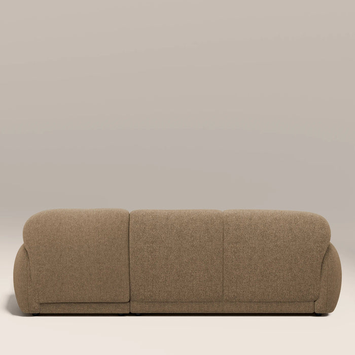 Cloud Right Hand 3 Seater Chaise Sofa Speckled Cappuccino Boucle