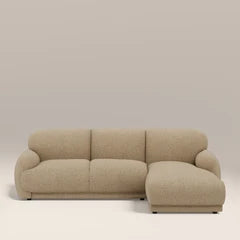Cloud Right Hand 3 Seater Chaise Sofa | Speckled Latte Boucle