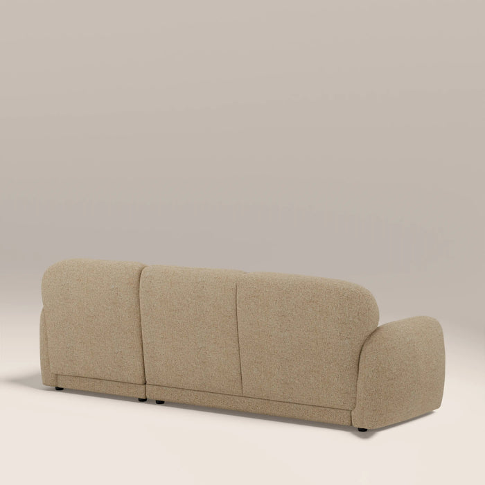 Cloud Right Hand 3 Seater Chaise Sofa Speckled Latte Boucle