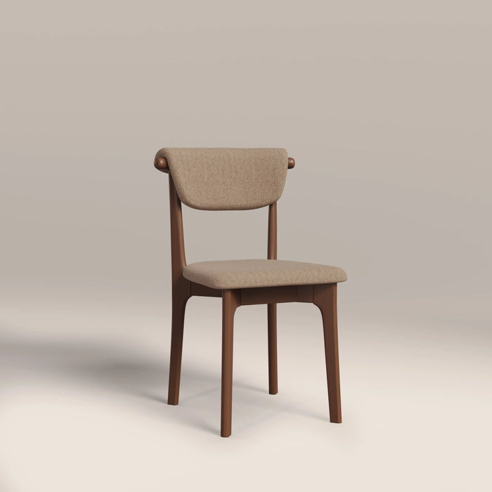 Nobu Dining Chair | Latte Sustainable Fabric & Walnut