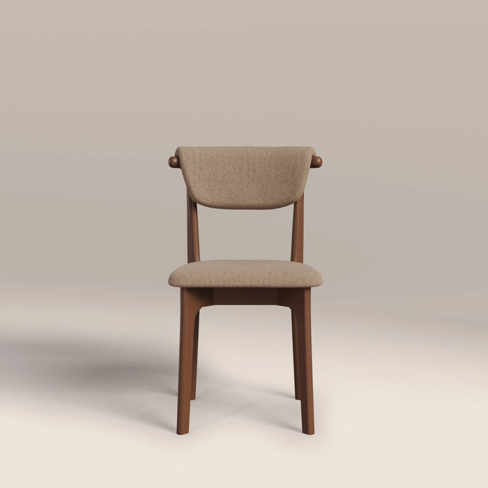 Nobu Dining Chair | Latte Sustainable Fabric & Walnut