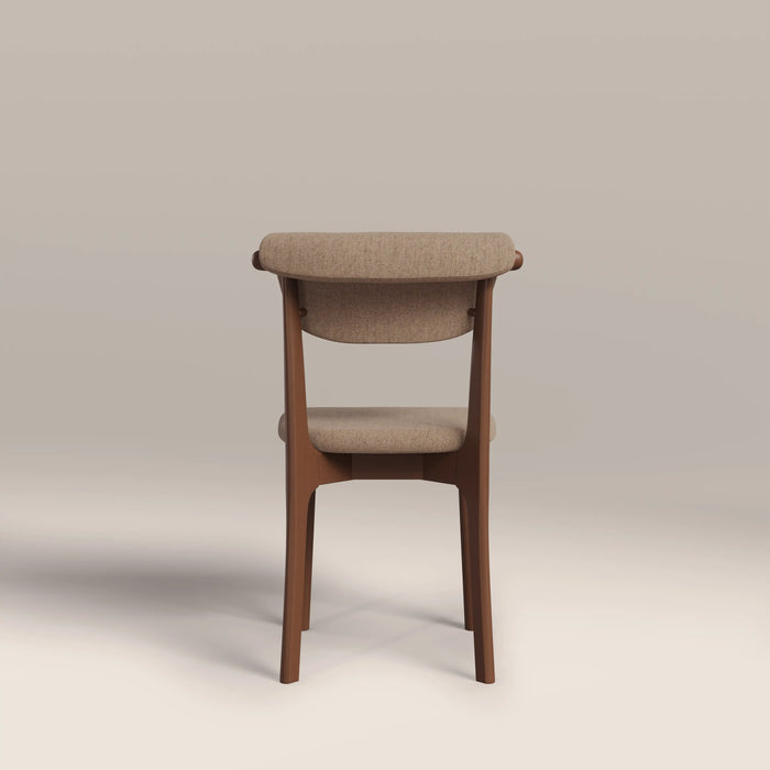 Nobu Dining Chair | Latte Sustainable Fabric & Walnut