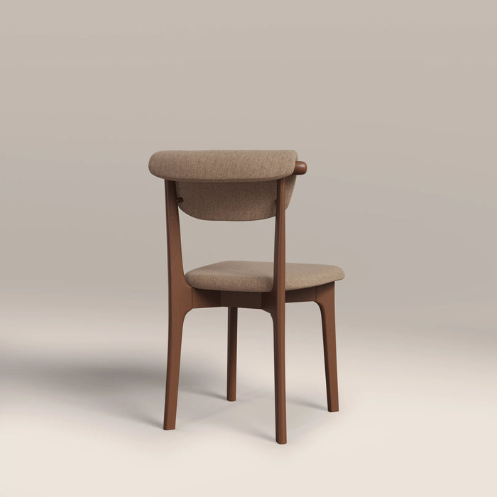 Nobu Dining Chair | Latte Sustainable Fabric & Walnut