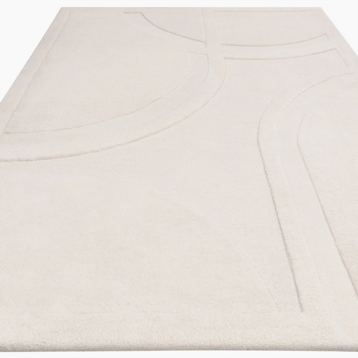 Cobble Hand Tufted Wool Rug Cream