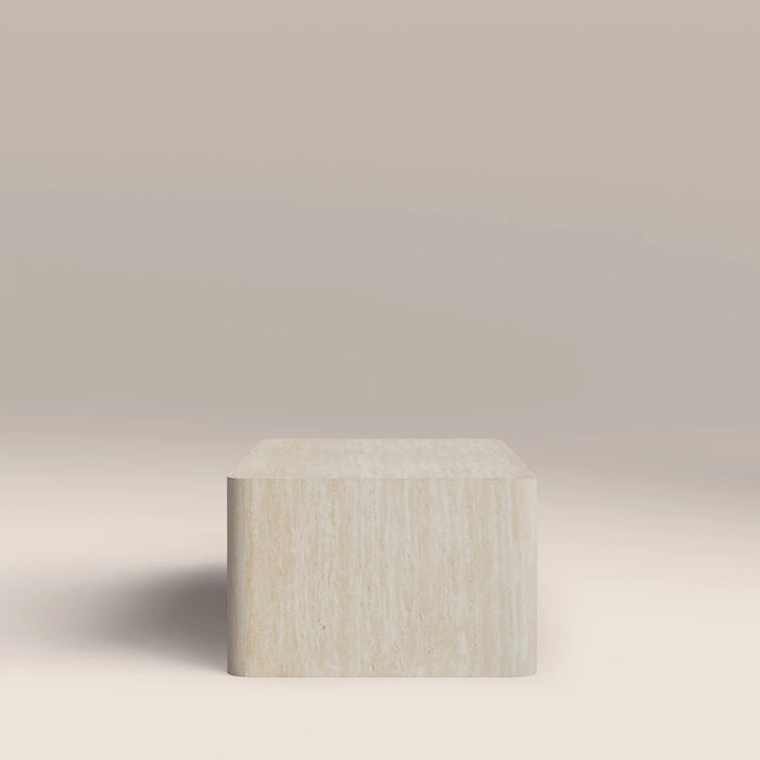 Sabel Rectangle Coffee Table Natural Travertine Effect