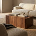 Sabel Rectangle Wooden Coffee Table | Walnut