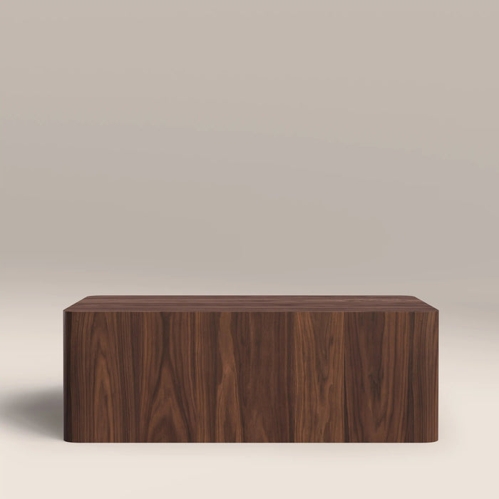 Sabel Rectangle Wooden Coffee Table Walnut