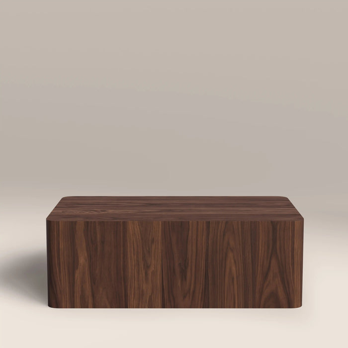 Sabel Rectangle Wooden Coffee Table Walnut
