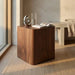Sabel Square Wooden Side Table | Walnut