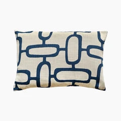 Links Rectangle Cushion | Blue