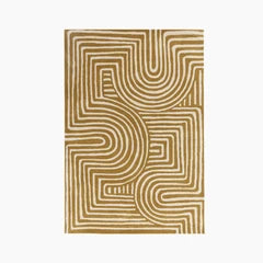 Bauhaus Hand Tufted Wool Rug | Ochre