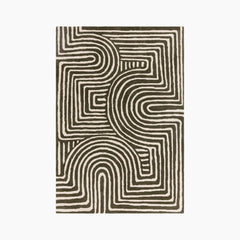Bauhaus Hand Tufted Wool Rug | Forest Green