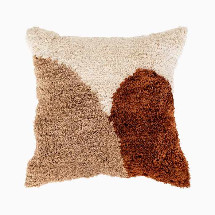 Theodora Tufted Square Cushion Light Brown