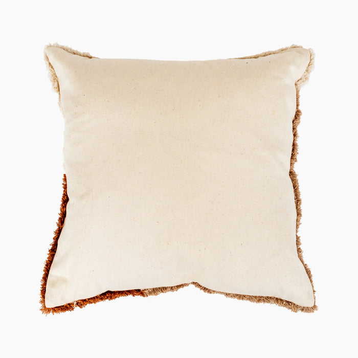 Theodora Tufted Square Cushion Light Brown