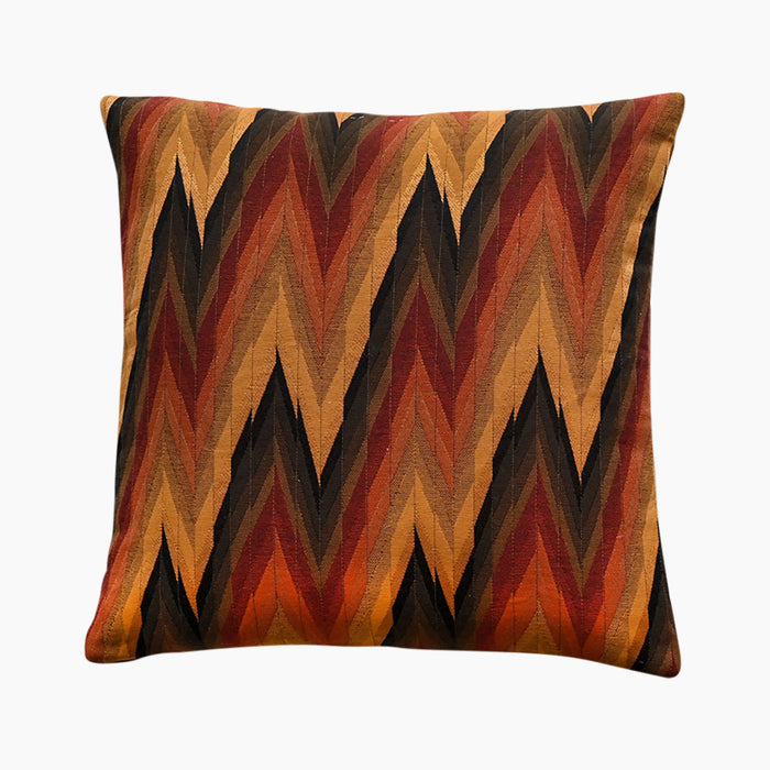 Retro Chevron Square Cushion Brown