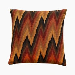 Retro Chevron Square Cushion | Brown