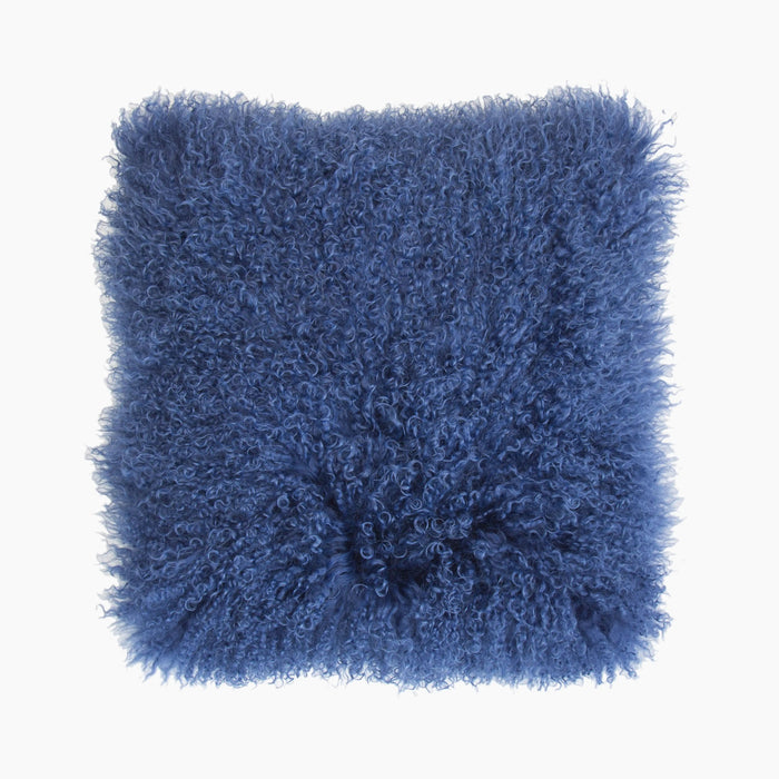 Mongolian Square Cushion Blue