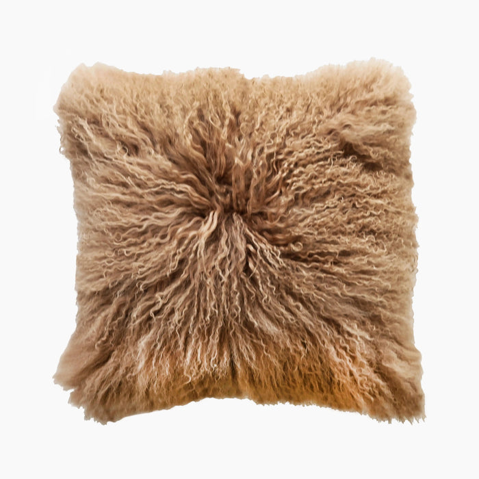 Mongolian Square Cushion Taupe