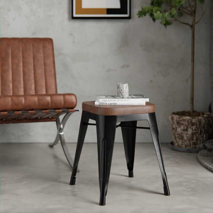Tolix Style Stackable Low Stool
