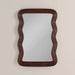 Ridley Wavy Wall Mirror, 101 x 71 cm | Walnut