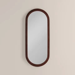 Bette Oval Full Length Mirror, 120 x 50 cm | Walnut