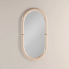 Morris Oval Full Length Mirror, 150 x 77 cm | High Gloss Nude