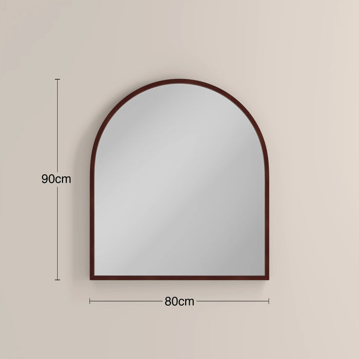 Oxleigh Arch Wall Mirror 90x80 cm Walnut