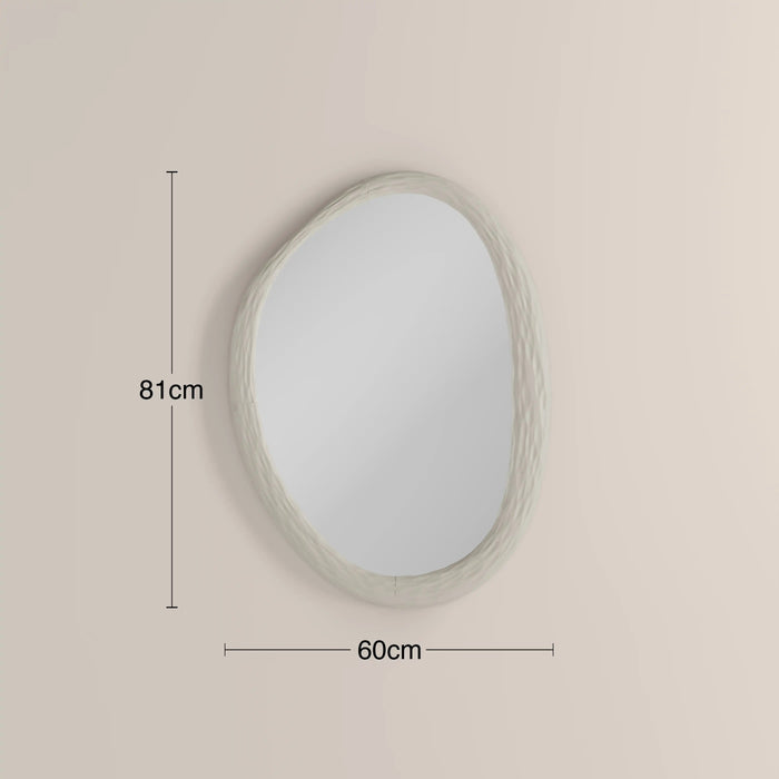 Herman Oval Wall Mirror 81x60 cm Cream