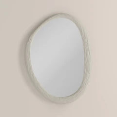 Herman Oval Wall Mirror, 81 x 60 cm | Cream