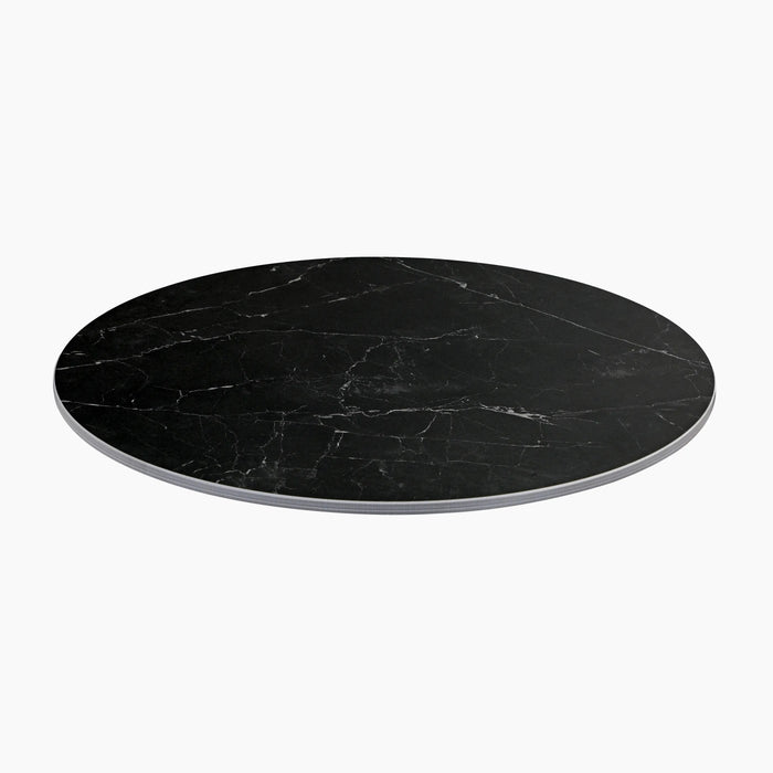 Delina Round Table Top Black Sintered Stone