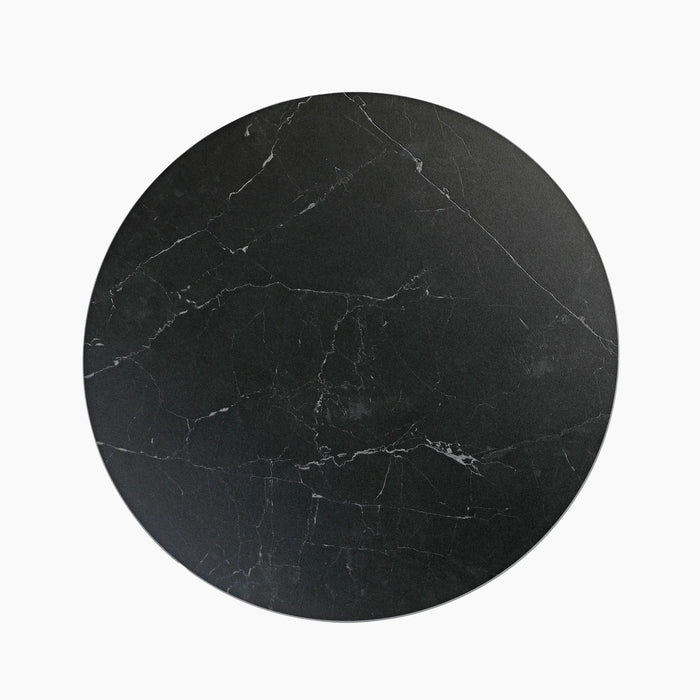 Delina Round Table Top Black Sintered Stone