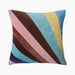 HK Living Square Cushion | Multicolour Striped Velvet