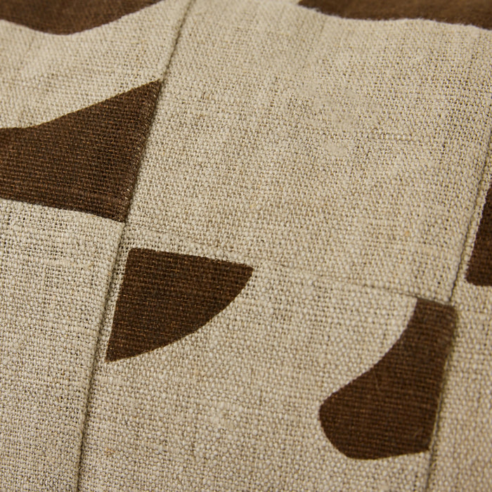 HK Living Rectangle Cushion Natural Patchwork Linen
