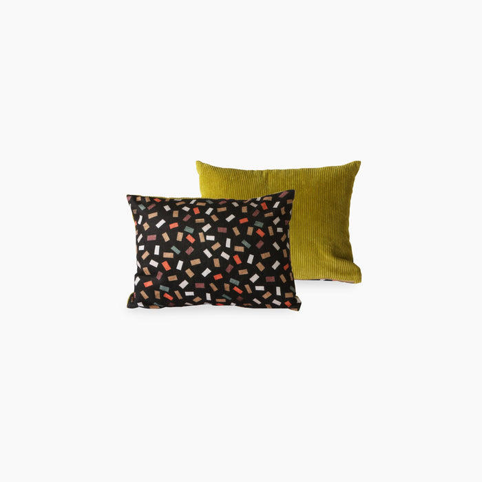 HKliving Printed Rectangle Levin Cushion | Multicolour