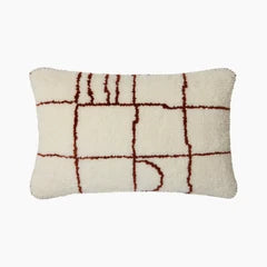 HK Living Rectangle Cushion | Burnt Umber Knitted Wool