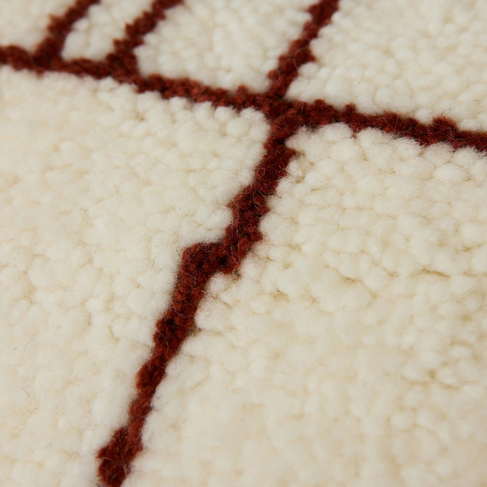 HK Living Rectangle Cushion Burnt Umber Knitted Wool