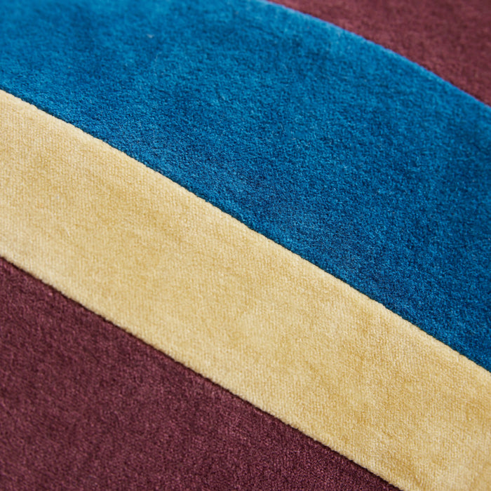 HK Living Rectangle Cushion Burgundy Striped Velvet