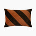 HK Living Rectangle Cushion | Orange Striped Velvet