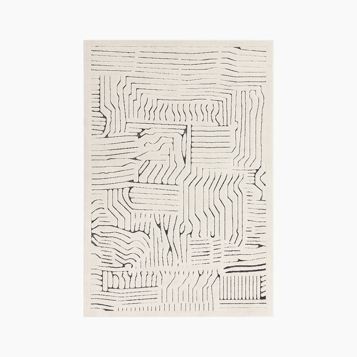Edison Rug Grey & Ivory