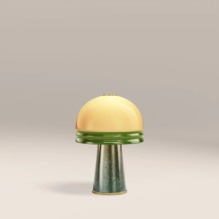 Wanda Table Lamp Opal Glass & Dark Green Marble