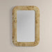 Maida Rectangle Wall Mirror, 120 x 80 cm | Natural Burl Wood