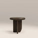 Aliza Round Wooden Side Table | Dark Walnut