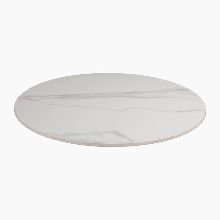 Delina Round Table Top White Sintered Stone