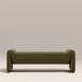 Bennett 3 Seater Bench | Moss Green Sustainable Mohair Velvet & Walnut
