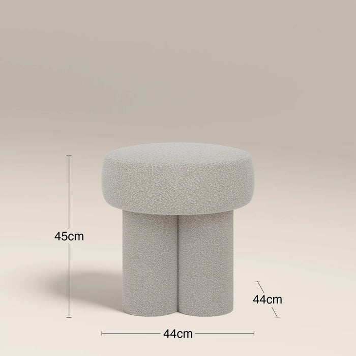 Ayla Pouffe Speckled Stone Sustainable Boucle