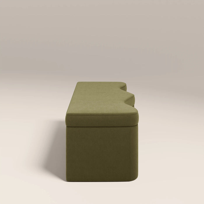 Ivan Storage Ottoman Moss Green Sustainable Mohair Velvet