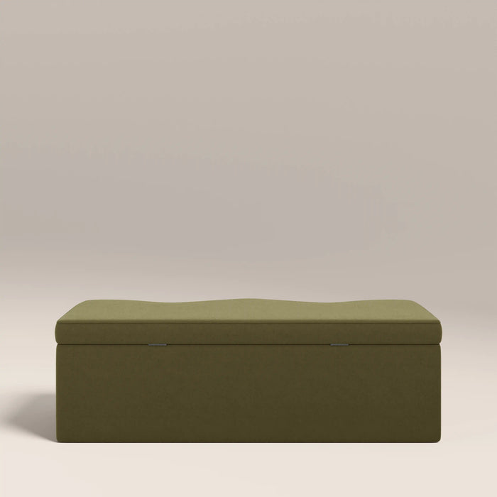 Ivan Storage Ottoman Moss Green Sustainable Mohair Velvet