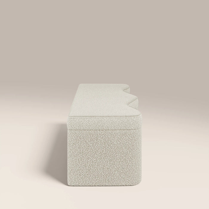Ivan Storage Ottoman Speckled Stone Sustainable Boucle